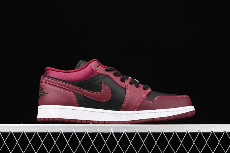 All categories Air Jordan Jordan series basketball shoes Air Jordan 1 Low G version pure original Air Jordan1 Low AJ1 Joe 1 black wine red metal flying wings reverse low-top basketball shoes DB6491-600